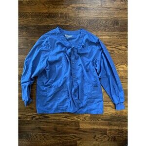 Grey's Anatomy Scrub Jacket Size 5XL Blue Barco Pockets Buttons
